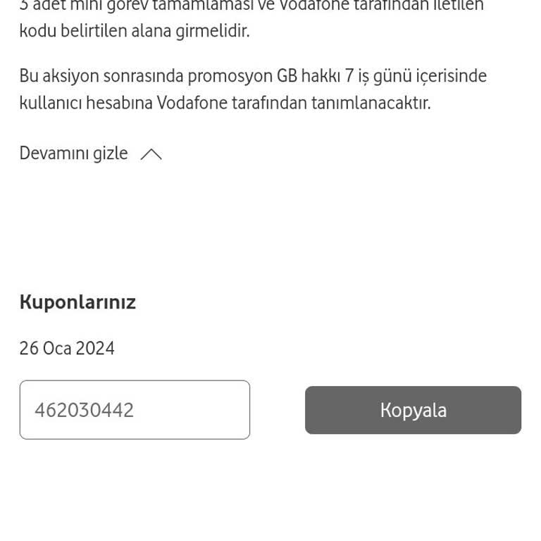 Vodafone Benimle Acil İletişime Geçin