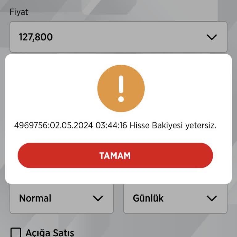 Ziraat Yatırım Hisse Satışı Yapamıyorum