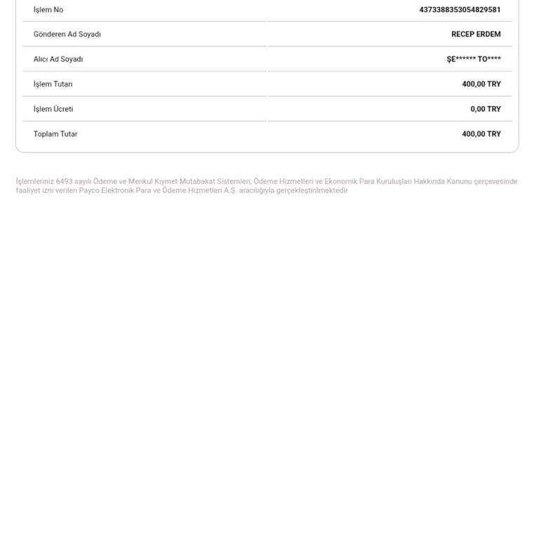 Payco İznim Dışında Transfer Yapılması