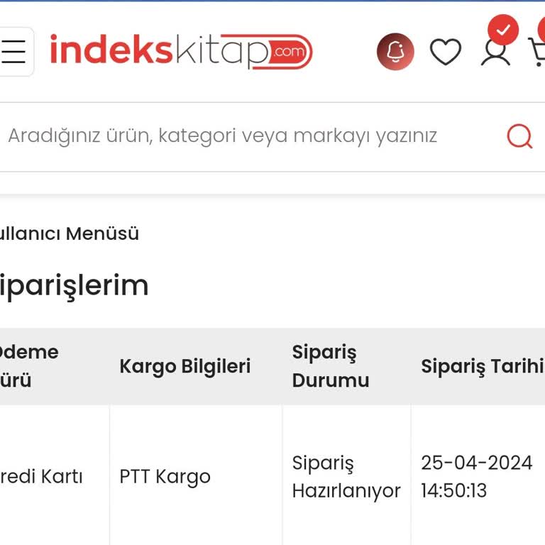 İndeks Kitap Siparişim Hala Kargoya Verilmedi Hala Hazırlanıyor.!