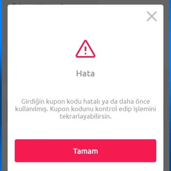 Tiktak İndirim Kodunu Kabul Etmedi Ücret İadesi Yapmıyor