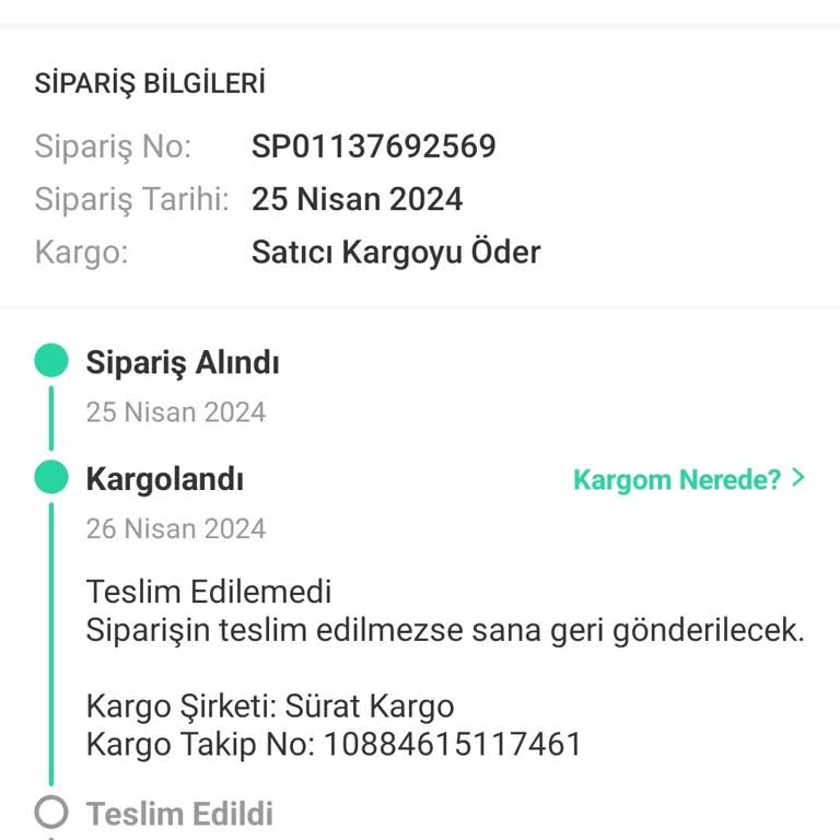 Sürat Kargo Kargoyu Teslim Etmek İçin Uğramadan Geri Yolluyorlar