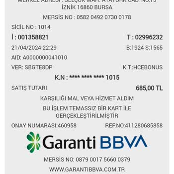 Köfteci Yusuf Yemek Kartı İadesi