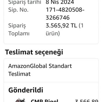 Amazon. De Sipariş Verdim Gelmedi.