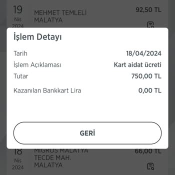 Ziraat Bankası Yıllık Kredi Kartı Aidat Ücreti İadesi Talebi