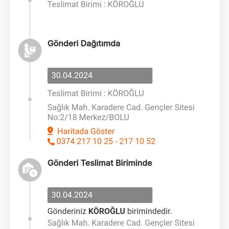MNG Kargo Bolu Teslim Edilmeyen Paketi Teslim Edildi Gösteriyor