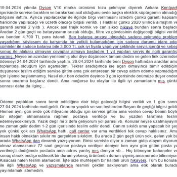 Dyson Servis Macerası: Beklenmedik Ücret Ve İletişim Sorunları