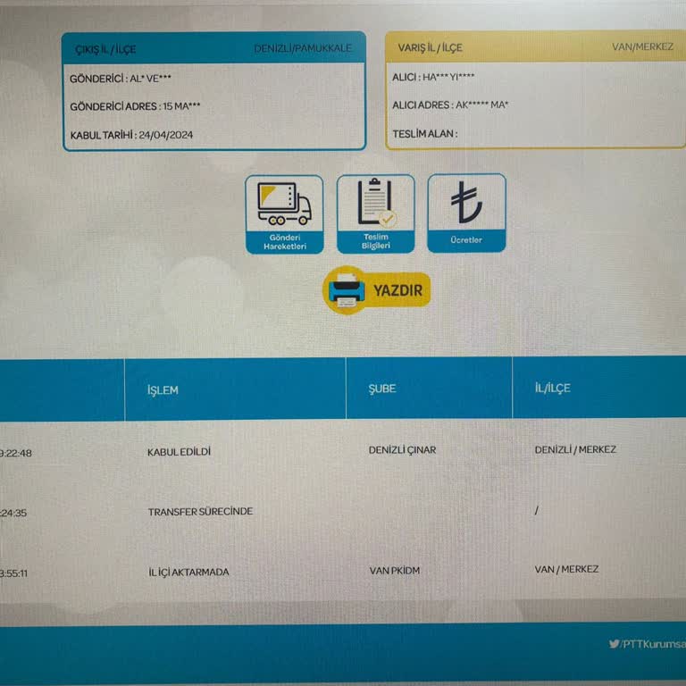 PTT Kargo 8 Gün Olan Kargomu Hala Dağıtıma Çıkarmamıştır.