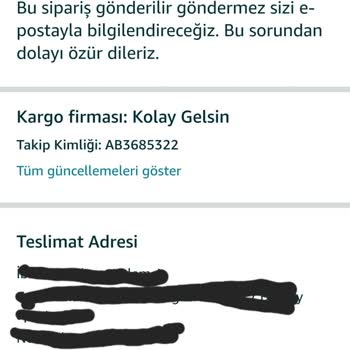 Amazon Siparişim Zamanında Teslim Edilmedi