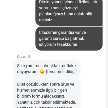 Logitech G29 Destek Ekibinin İlgisizliği