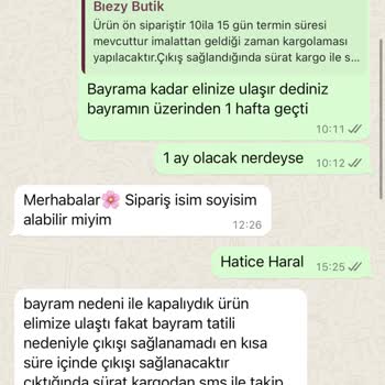 Biezy Butik Paramı Geri Ver