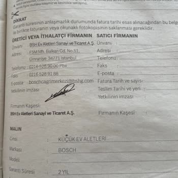 Bosch Elektrikli Süpürge Motoru Kısa Sürede Bozuldu