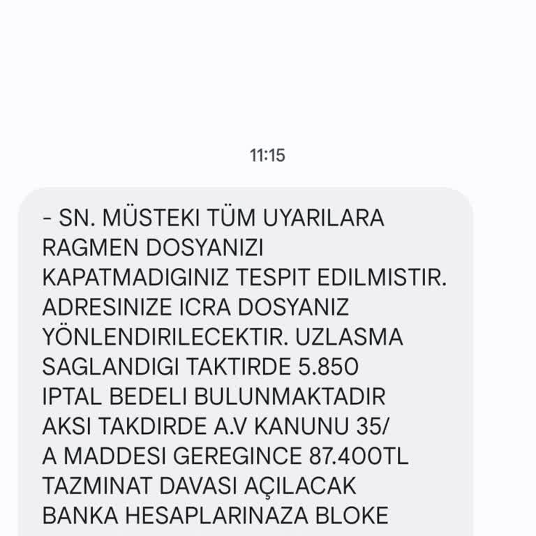 ERASTA HUKUK (SMS) Eresta Hukuk Şirketi Haksız Yere Adıma Açtığı Dava