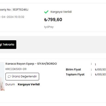 Onlinekaraca.com (Karaca Eşarp) Karacada İade İşlemi Yapamıyorum Müşteri Hizmetlerine Ulaşamıyorum.