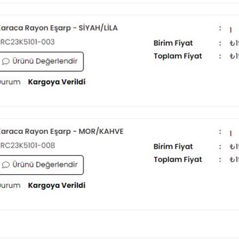 Onlinekaraca.com (Karaca Eşarp) Karacada İade İşlemi Yapamıyorum Müşteri Hizmetlerine Ulaşamıyorum.