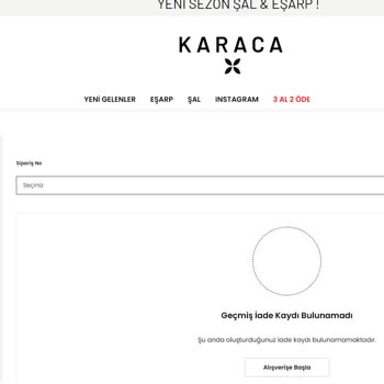Onlinekaraca.com (Karaca Eşarp) Karacada İade İşlemi Yapamıyorum Müşteri Hizmetlerine Ulaşamıyorum.