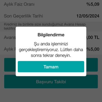 Garanti BBVA Teklif Veriyor Onaylamıyor