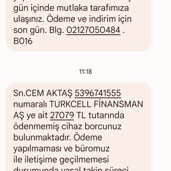 Turkcell'e Borcum Olmamasına Rağmen Bana Borç Çıkarıyor