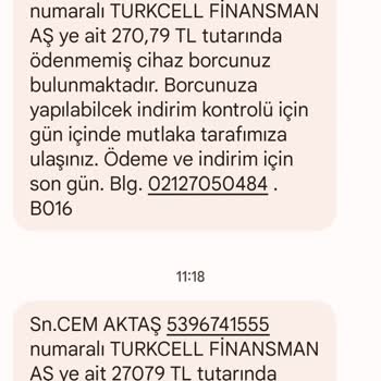 Turkcell'e Borcum Olmamasına Rağmen Bana Borç Çıkarıyor