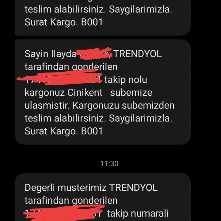 Sürat Kargo Çinikent Şube Ve Müşteri Temsilcisi Sorunu