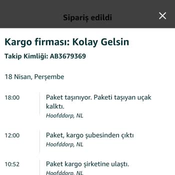 Amazon Kolay Gelsin Kargo Şirketi Ürünü Teslim Almadığını İddia Ediyor