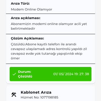 Kablo Net Yapılamayan Arıza Ve Abonelik İptali