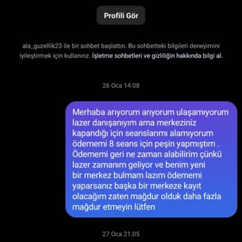 Neslim Güngen Güzellik Ödenen Ücretin İadesi Yapılmayan Lazer Hizmeti