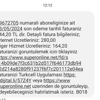 Turkcell Superonline Fatura Dışında Tutar Yüklüyor