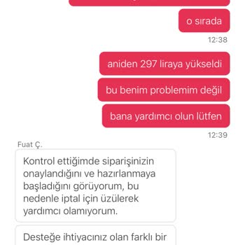 Yemeksepeti Siparişte Beklenmedik Fiyat Artışı Ve Müşteri Hizmetleri Sorunu