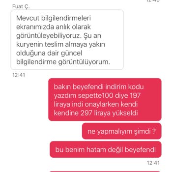 Yemeksepeti Siparişte Beklenmedik Fiyat Artışı Ve Müşteri Hizmetleri Sorunu