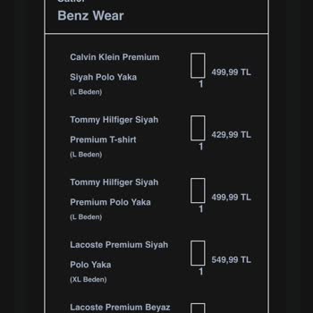 Shopier Benz Wear Dan Alınan Ürün Eksik Geldi