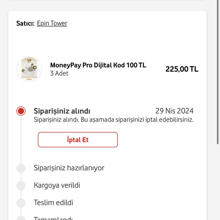 Vodafone Her Şey Yanımda Epin Tower Dan Migros Alışveriş Kodu Gelmedi