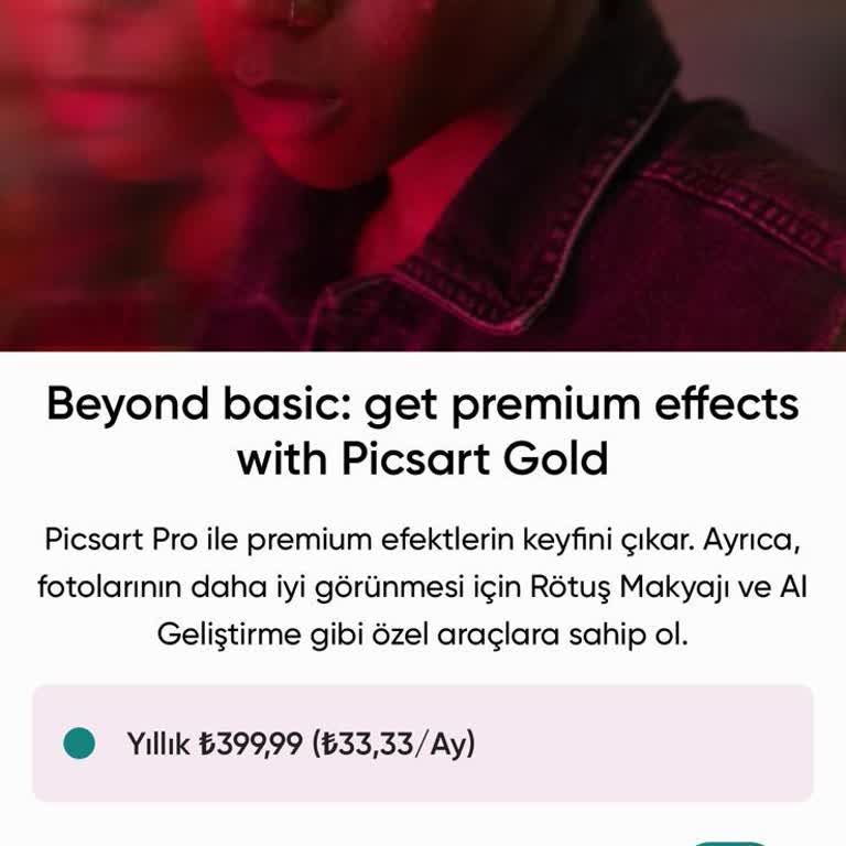 PicsArt Fotoğraf Uygulaması Deneme Süreci Hk.