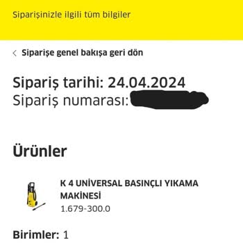 Karcher Online Siparişleri Göndermiyor. Telefonları Açmıyor.