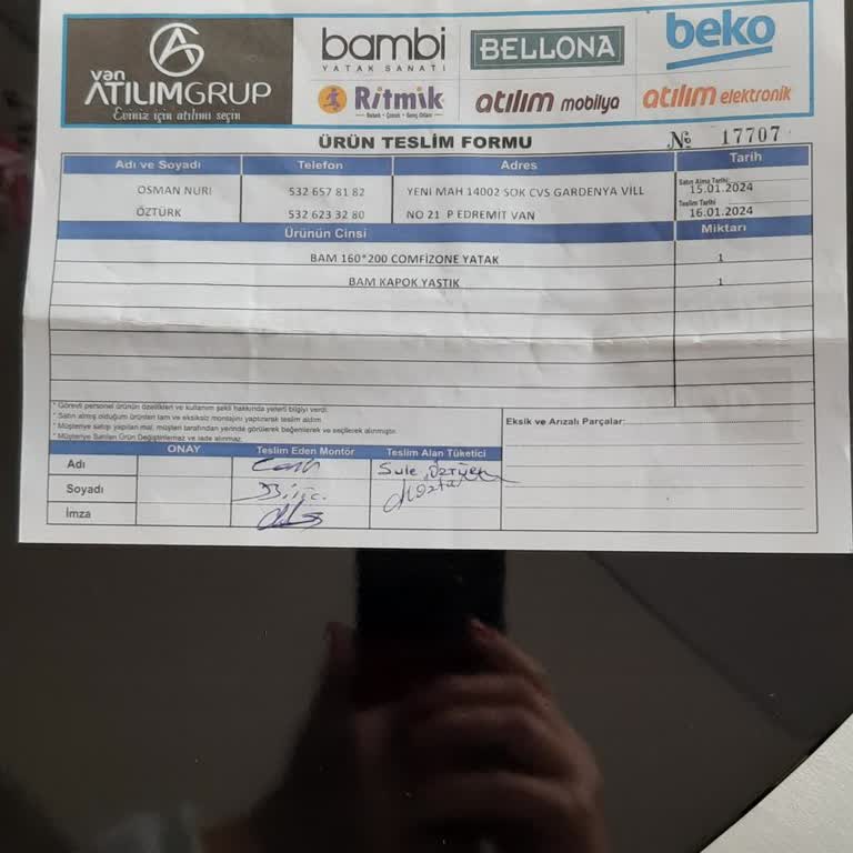 Bambi Yatak İlgili Yönetici Meslektaşıma İletilmesi Ricasıyla