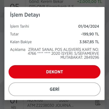 Sefamerve İade İşlemimin Yapılmaması