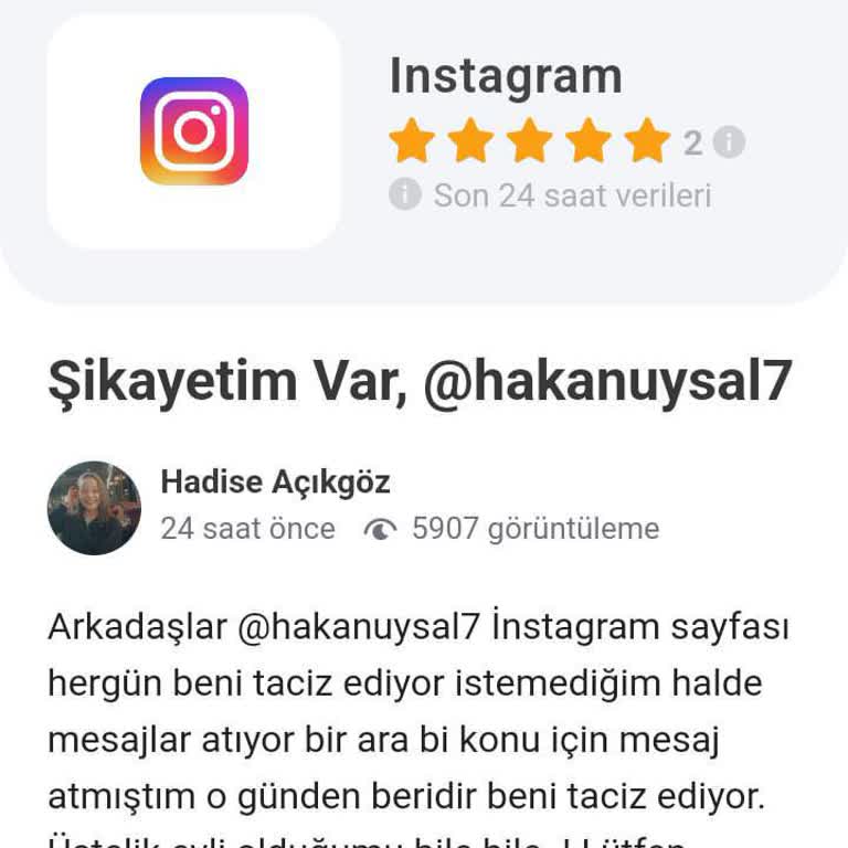 Guncelsikayetlerimiz.com Hadise Açıkgöz Hakkımda Şikayet Ediyor Tanımıyorum