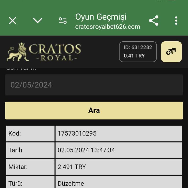 Cratos Royal Bet Kazanç Silme, Bakiye Düzeltme