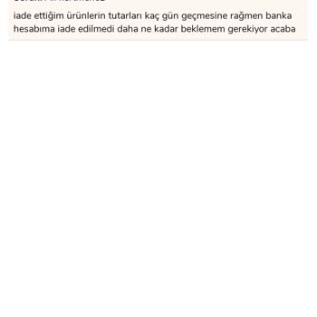 Çetinkaya Para İadesi Yapılmıyor