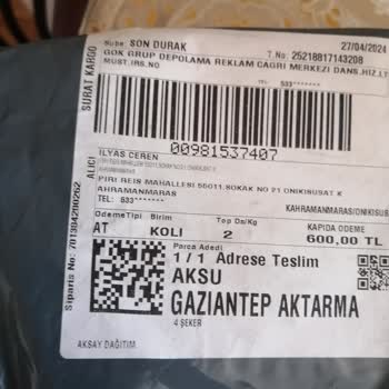 Gök Grup Depolama Aldığı Ürün Yerine Başka Ürün Geldi