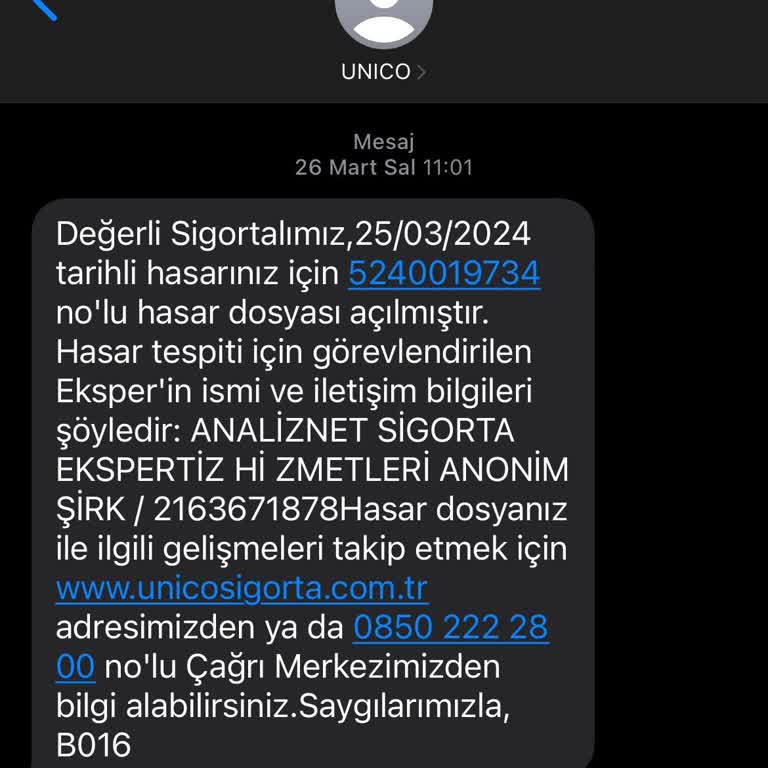 Unico Kasko Parça Tedariki Sorunu Muhatap Bulamama Problemi