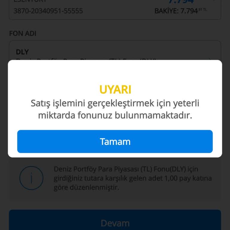 Denizbank Fon Alım Satım İşlemleri