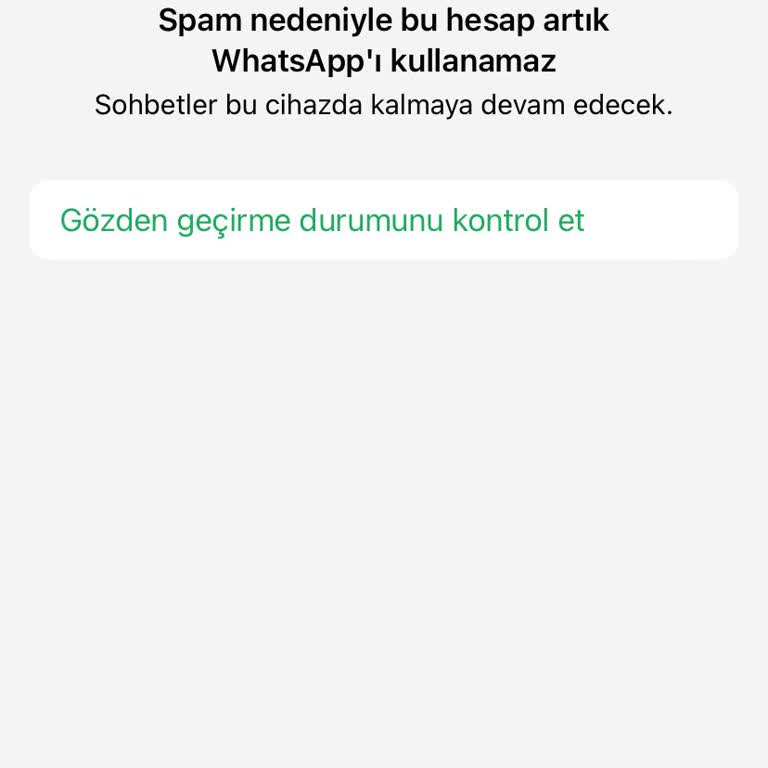 WhatsApp Bu Hesap Kullanılamaz