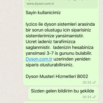 Dyson Türkiye Web Sitesi Üzerinden Yapılan Alışveriş Hakkında