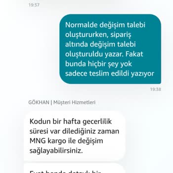 Amazon Türkiye Değişime Giden Ürüne Para İadesi İşlemi Yapıldı