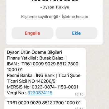 Dyson Şikayet. Başlık İçinde