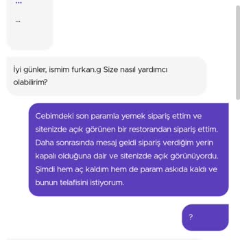 Getir Mağduriyetimi Çözmüyor. Sadece Tavsiye Veriyor.