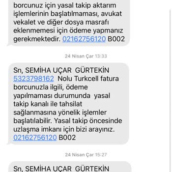 Turkcell Recom Alacak Adlı Şirketten Sürekli Mesajlar