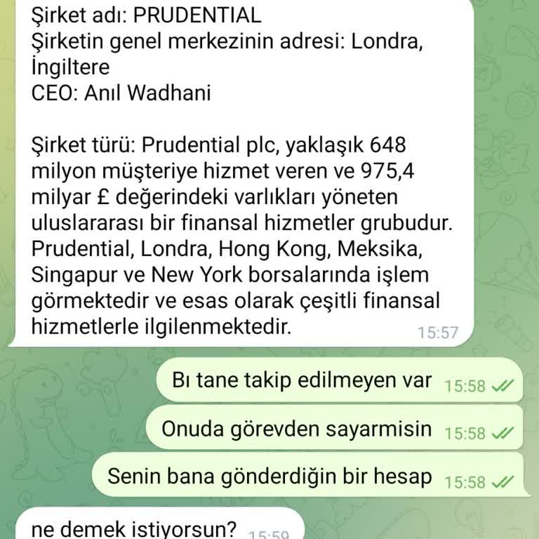 Prudential Tarafından Adıma Açılacak Şirket Vs. Sorumluluk Reddi...