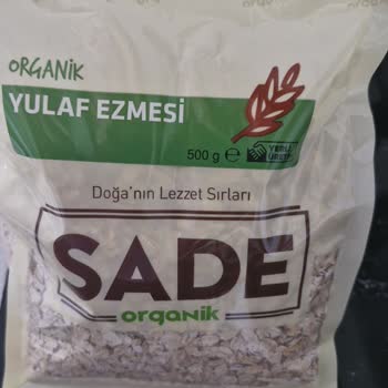 Sade Organik Ürünler Sade Marka Yulaf Ezmesi Kabuklu